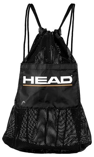Сетчатая сумка HEAD с карманом, 50х34х10см, цв.черный