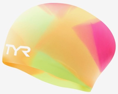 Шапочка для плавания TYR Tie Dye Long Hair Wrinkle-Free Silicone Junior Cap