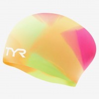 Шапочка для плавания TYR Tie Dye Long Hair Wrinkle-Free Silicone Junior Cap