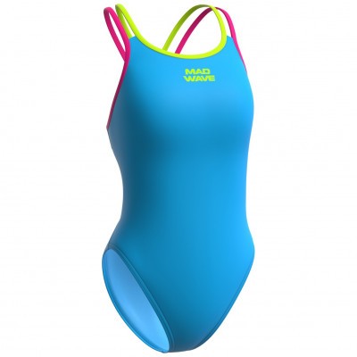 Madwave Юниорский купальник спортивный антихлор Crossback junior PBT