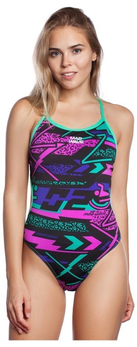Женский купальник спортивный антихлор  Madwave Flash PBT J4