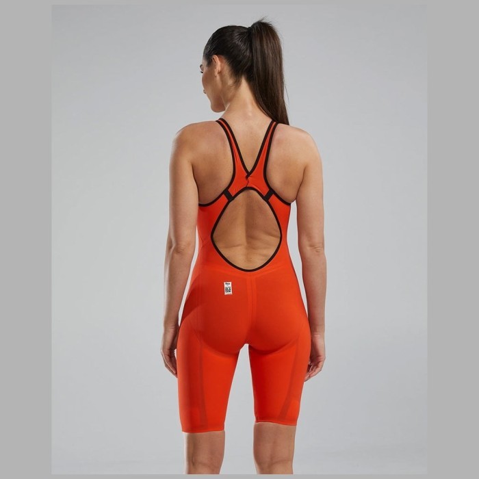 Гидрокостюм с открытой спиной TYR Venzo Open Back Swimsuit - Solid 234 Оранжевый