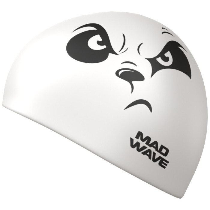 Юниорская силиконовая шапочка  Madwave Emotions Белый