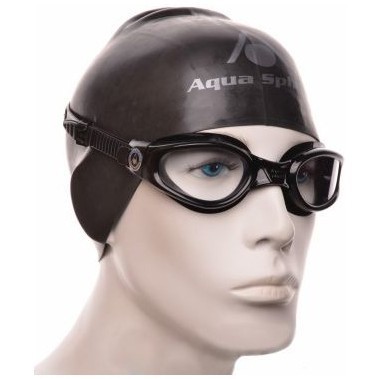 Очки для плавания Aqua Sphere Kaiman черный/бесцветный NEW