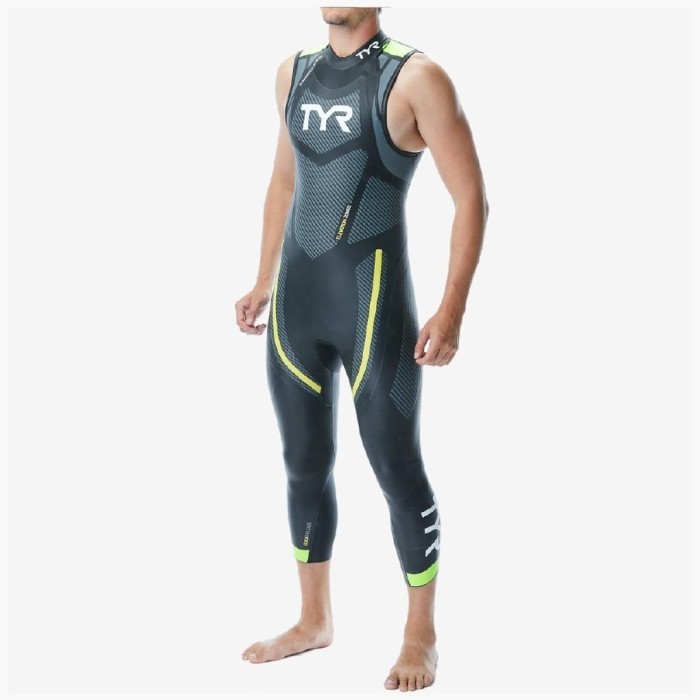 Гидрокостюм без рукавов TYR Sleeveless Wetsuit Male Hurricane Cat 5 576 Черный