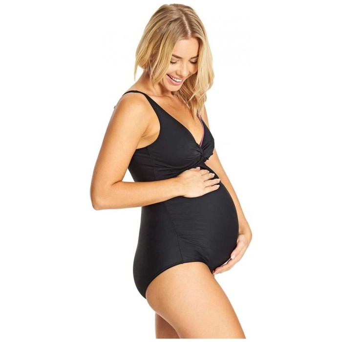 Купальник слитный для беременных ZOGGS Hayman Maternity Scoopback черный/розовый