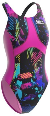 Женский купальник спортивный антихлор  Madwave Criss Cross PBT E2