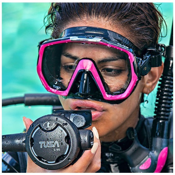 Маска для плавания TUSA Freedom Elite неоновый желтый