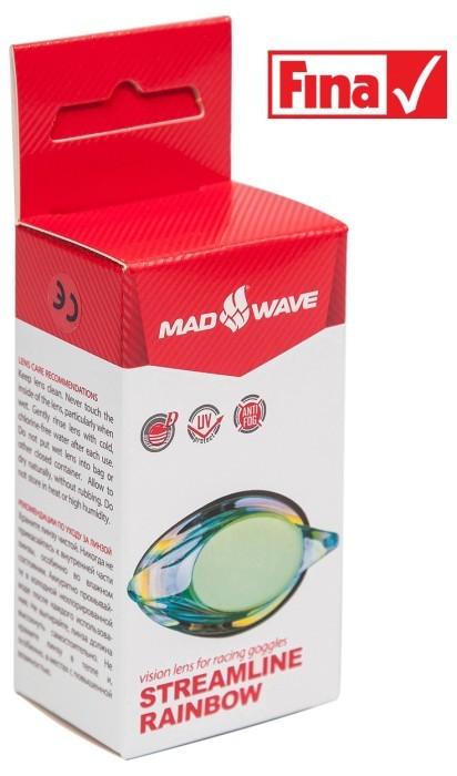 Madwave Линза с диоптриями для плавательных очков Streamline rainbow right