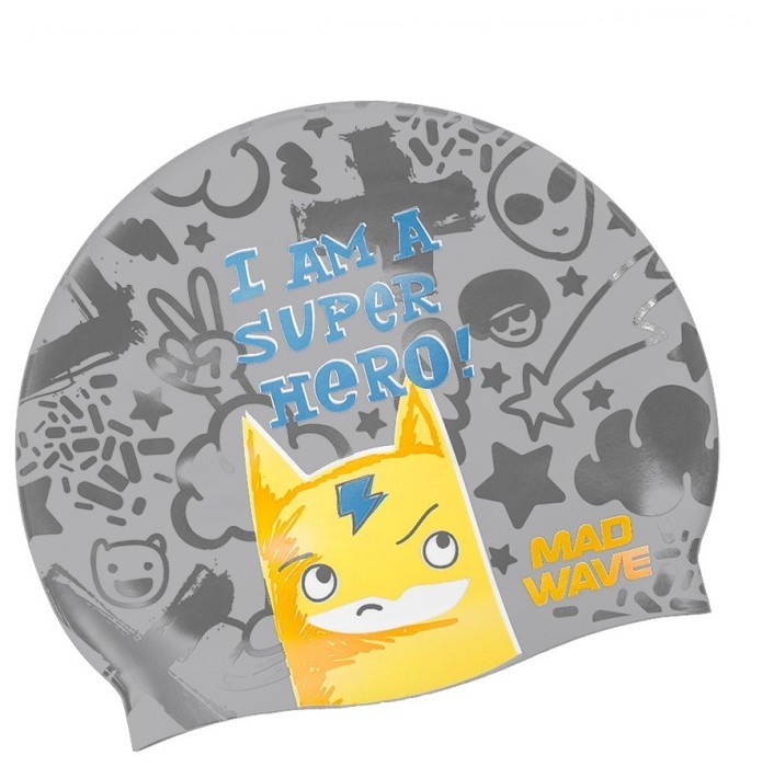 Юниорская силиконовая шапочка  Madwave SUPER HERO