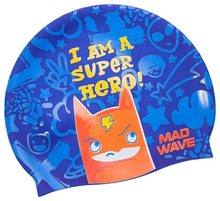 Юниорская силиконовая шапочка  Madwave SUPER HERO