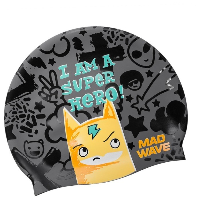Юниорская силиконовая шапочка  Madwave SUPER HERO