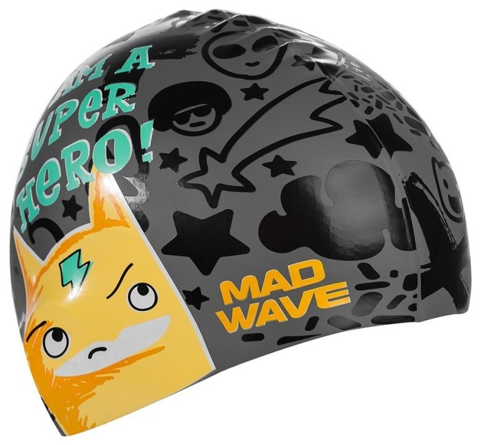 Юниорская силиконовая шапочка  Madwave SUPER HERO