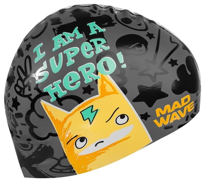 Юниорская силиконовая шапочка  Madwave SUPER HERO