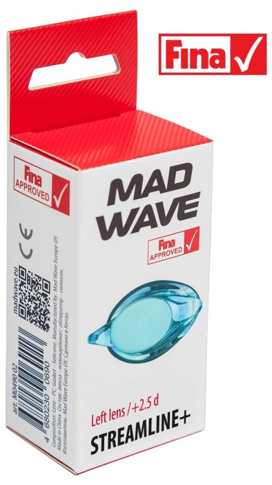 Madwave Линза с диоптриями для плавательных очков Streamline+ left