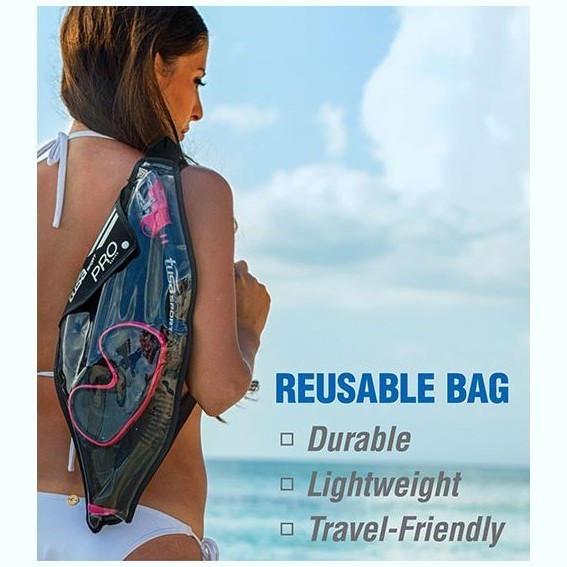 Маска и трубка TUSA Sport Black Series Serene Adult Combo, сумка в комплекте синий