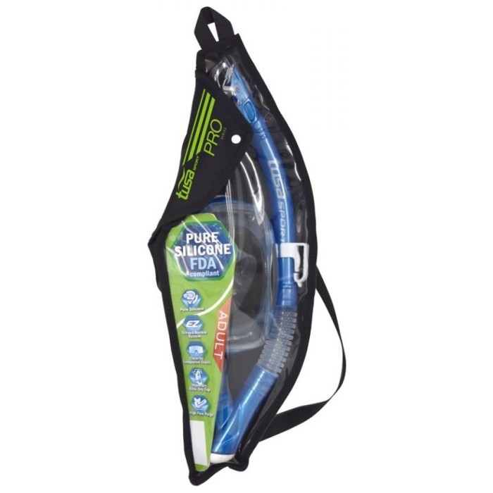 Маска и трубка TUSA Sport UCR3325P, сумка в комплекте черный/прозрачный