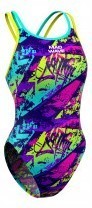 Женский купальник спортивный антихлор  Madwave Crossback PBT D7