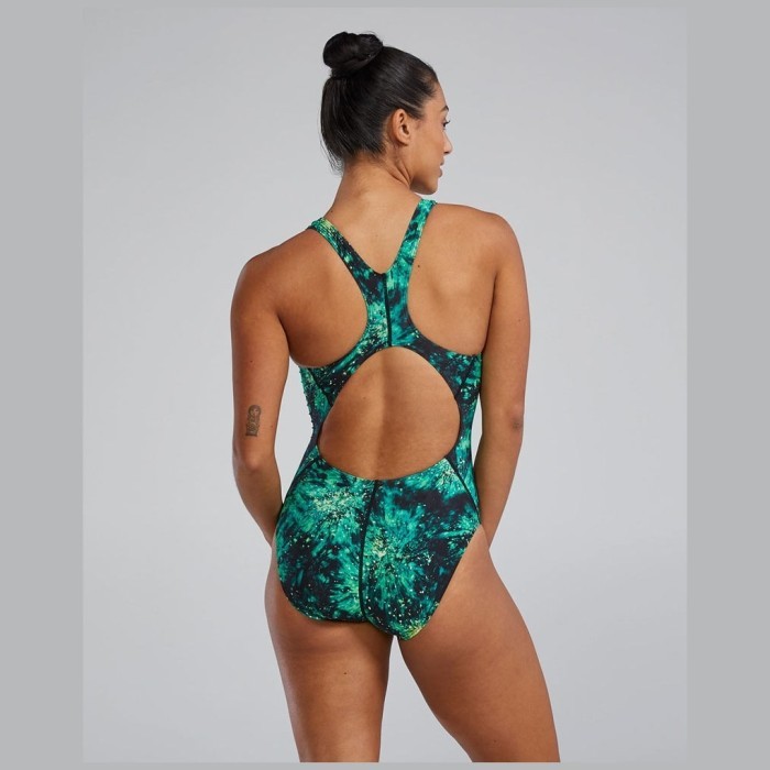 Купальник слитный TYR Radiant Flare Maxfit Durafast Lite 310 Зеленый