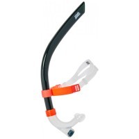 Трубка для плавания ZOGGS Centre Line Snorkel (с зажимом для носа в комплекте) оранжевый/черный (BKOR)