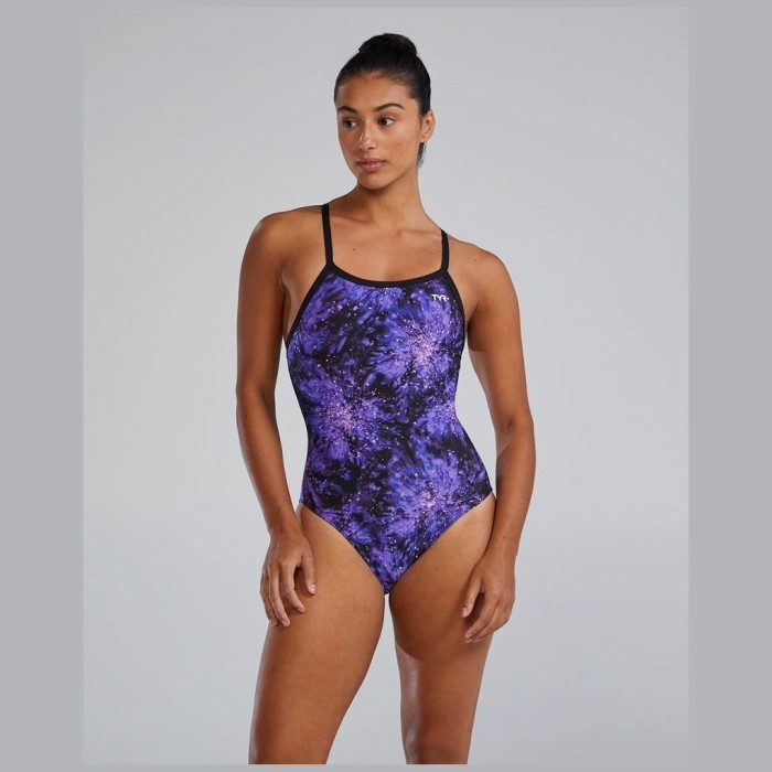 Купальник слитный TYR Radiant Flare Diamondfit Durafast Lite 510 Фиолетовый