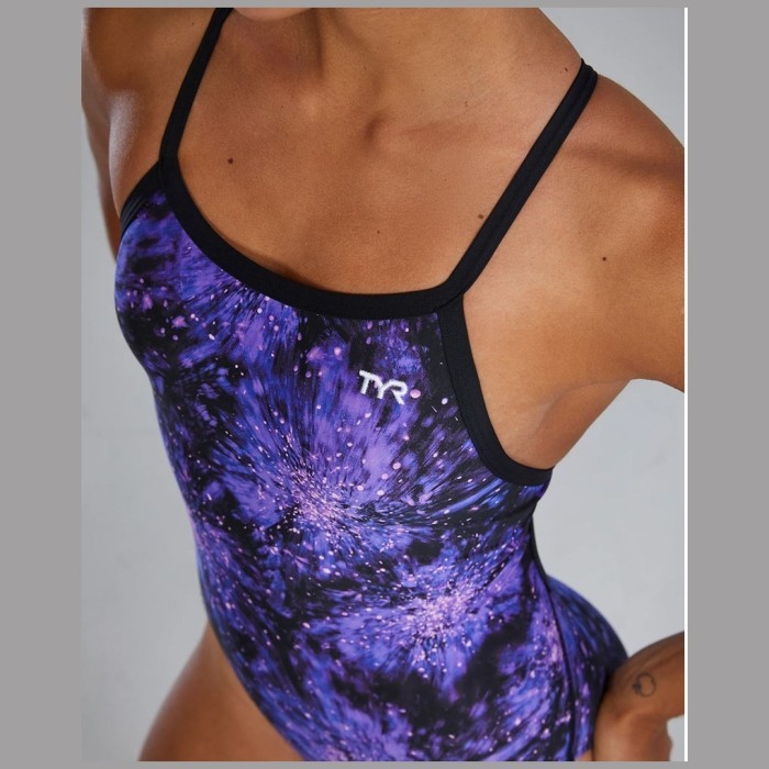 Купальник слитный TYR Radiant Flare Diamondfit Durafast Lite 510 Фиолетовый
