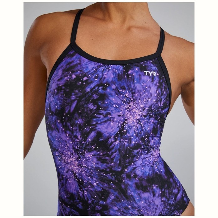 Купальник слитный TYR Radiant Flare Diamondfit Durafast Lite 510 Фиолетовый