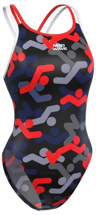 Madwave Женский купальник спортивный антихлор Crossback PBT I5