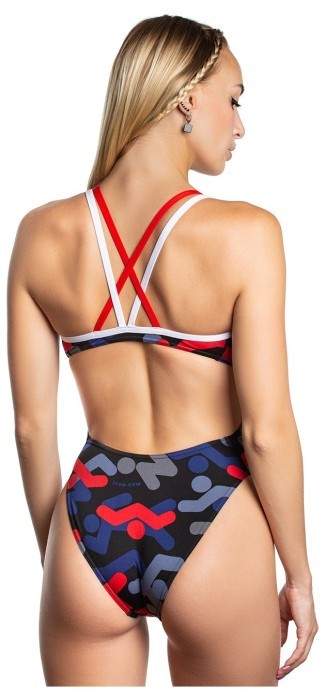 Madwave Женский купальник спортивный антихлор Crossback PBT I5