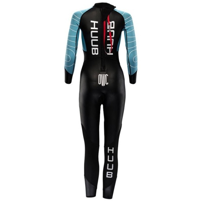 Гидрокостюм для триатлона и открытой воды женский HUUB OWC, 1.5/3/3 мм черный/голубой