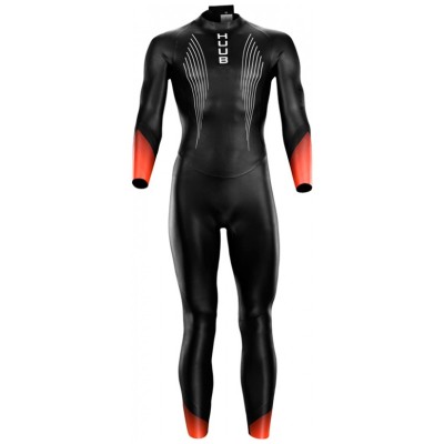 Гидрокостюм для триатлона и открытой воды мужской HUUB Alta Wetsuit, 2/4 мм черный/красный