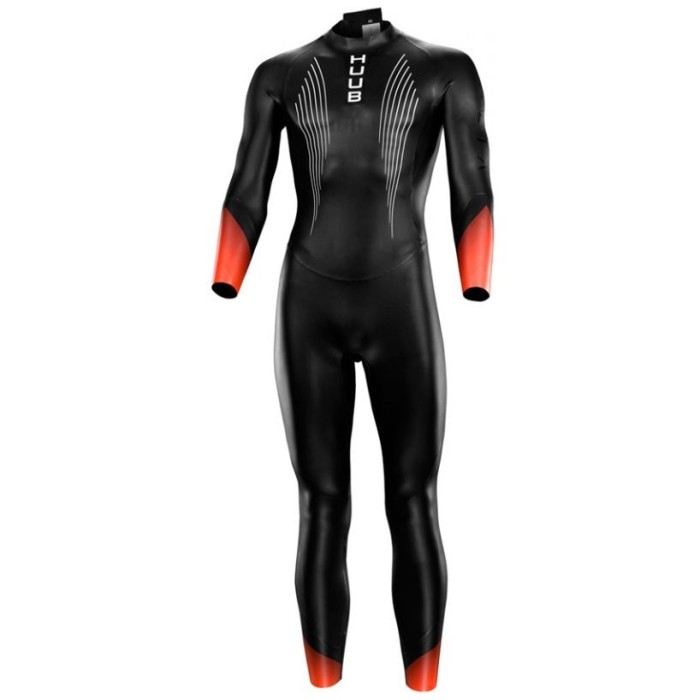 Гидрокостюм для триатлона и открытой воды мужской HUUB Alta Wetsuit, 2/4 мм черный/красный