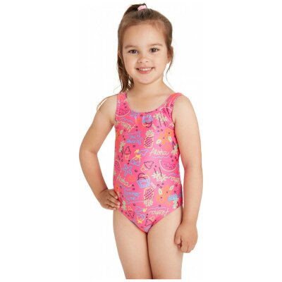 Купальник слитный детский ZOGGS Aloha Scoopback розовый