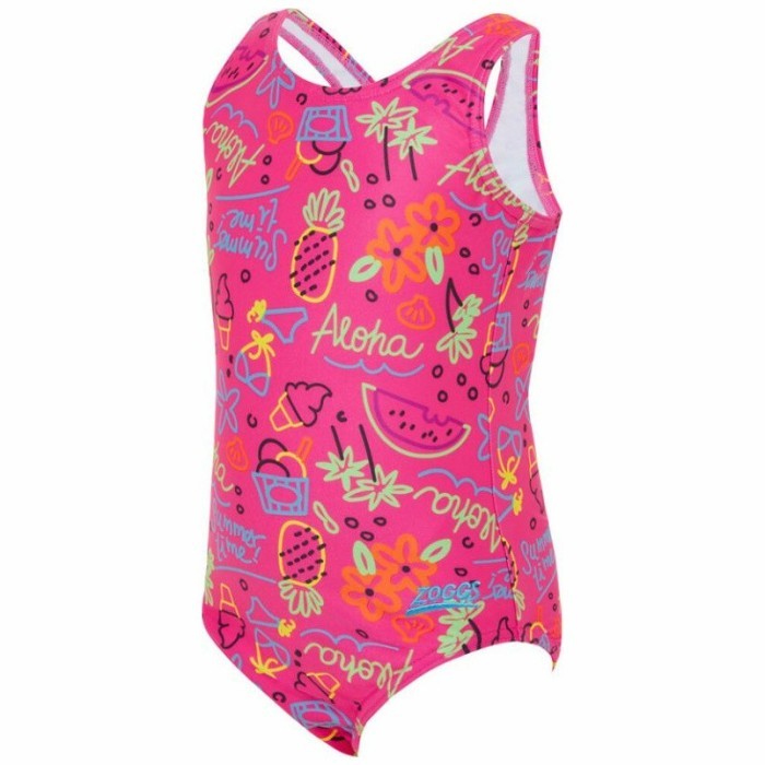 Купальник слитный детский ZOGGS Aloha Scoopback розовый