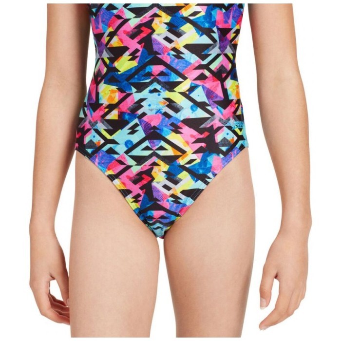 Купальник слитный детский ZOGGS Neon Cracker Flyback голубой/розовый (AQPF)