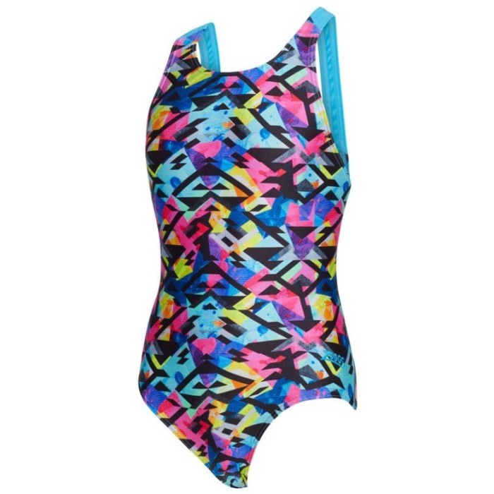 Купальник слитный детский ZOGGS Neon Cracker Flyback голубой/розовый (AQPF)