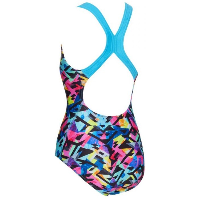 Купальник слитный детский ZOGGS Neon Cracker Flyback голубой/розовый (AQPF)