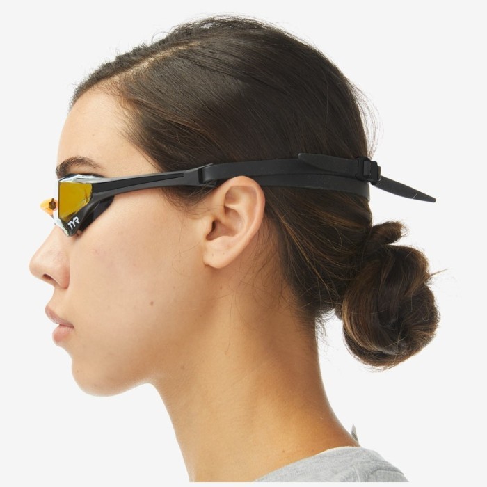 Очки для плавания TYR Tracer-X Elite Racing Mirrored 756 Оранжевый