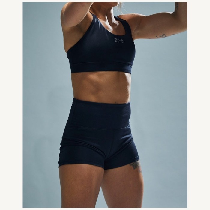 Шорты с высокой талией  TYR Women's High-Rise 4&quot; - Solid