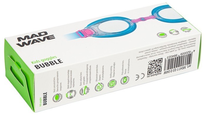 Madwave Очки для плавания детские Bubble kids