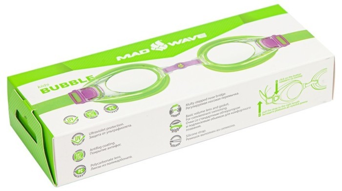 Madwave Очки для плавания детские Bubble kids