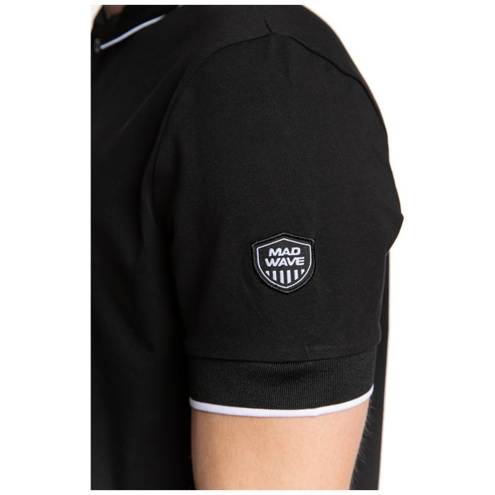 Футболка поло  Madwave Polo MW stretch adult Черный