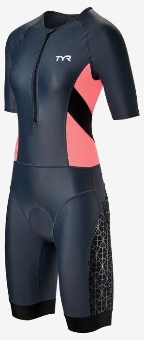 Стартовый костюм с коротким рукавов с молнией спереди TYR Women's Competitor Speedsuit