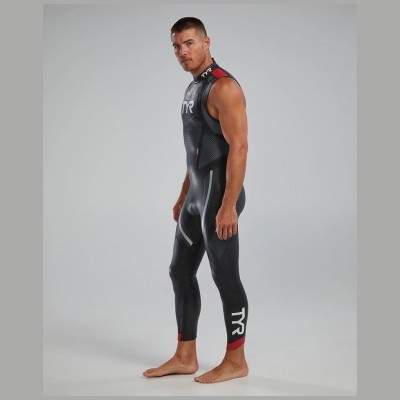 Гидрокостюм без рукавов TYR Sleeveless Wetsuit Male Hurricane Cat 5 717 Красный