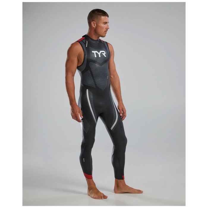 Гидрокостюм без рукавов TYR Sleeveless Wetsuit Male Hurricane Cat 5 717 Красный