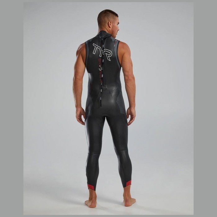 Гидрокостюм без рукавов TYR Sleeveless Wetsuit Male Hurricane Cat 5 717 Красный
