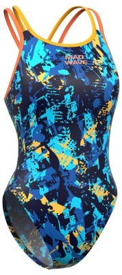 Madwave Женский купальник спортивный антихлор Crossback PBT A3