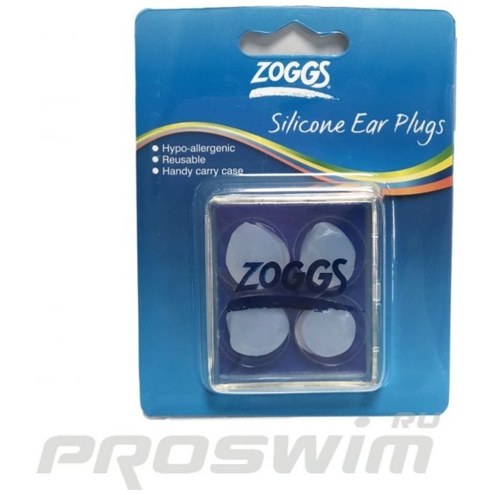 Беруши для бассейна ZOGGS Silicone Ear Plugs (2 пары) прозрачный