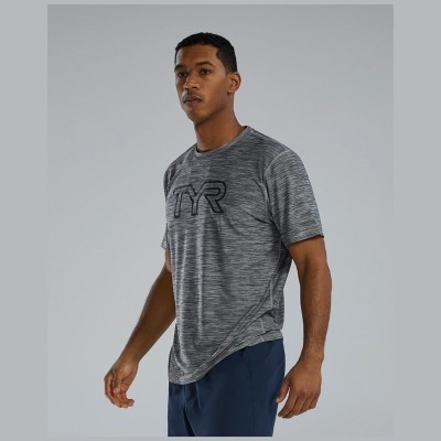 Футболка TYR Men&#039;s Airtec Tee Big Logo Solid/Heather