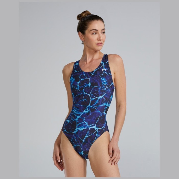 Купальник слитный TYR Synapse Maxfit 420 Голубой